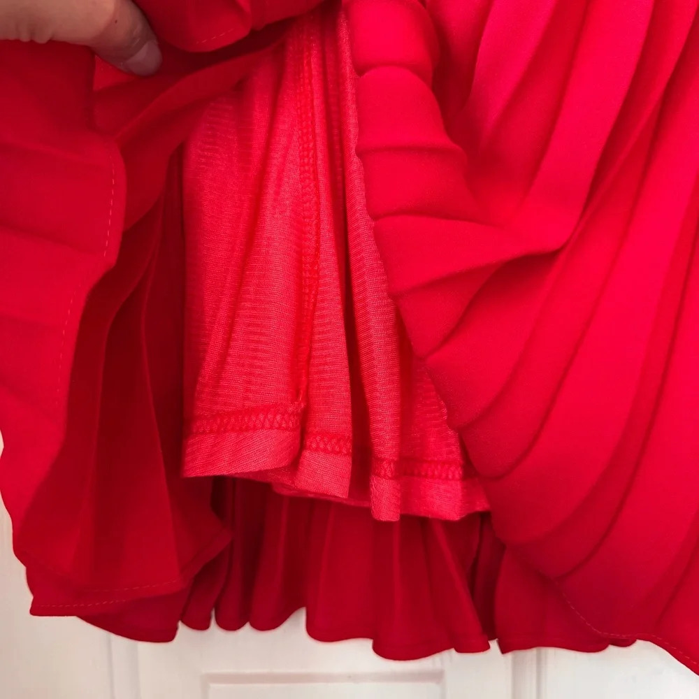 Kate Kasin High Waist Pleated A-line Swing cocktail party Midi Skirt XS - Picture 7 of 9